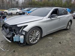 Salvage cars for sale at Waldorf, MD auction: 2018 Infiniti Q50 Luxe