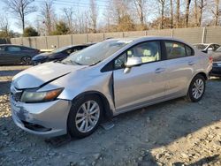 Salvage cars for sale from Copart Waldorf, MD: 2012 Honda Civic EXL