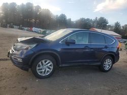 Salvage cars for sale at Mendon, MA auction: 2016 Honda CR-V EX