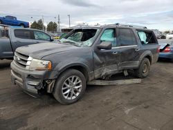 Salvage cars for sale at Denver, CO auction: 2017 Ford Expedition EL Limited