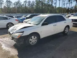 Salvage cars for sale at Harleyville, SC auction: 2007 Honda Accord LX