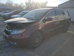 Salvage cars for sale at Wichita, KS auction: 2016 Honda Odyssey Touring