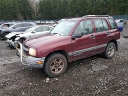 Chevrolet Tracker salvage cars for sale: 2002 Chevrolet Tracker