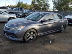 Salvage cars for sale at Denver, CO auction: 2016 Honda Accord Sport