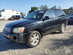 Salvage cars for sale at Opa Locka, FL auction: 2007 Toyota Highlander Hybrid