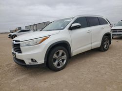 Salvage cars for sale at Amarillo, TX auction: 2016 Toyota Highlander Limited