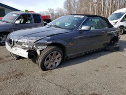 Salvage cars for sale at East Granby, CT auction: 2001 BMW 325 CI