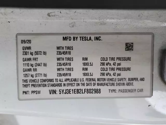 2020 Tesla Model 3