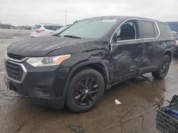 Salvage cars for sale at Woodhaven, MI auction: 2018 Chevrolet Traverse LS