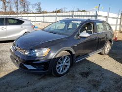 Salvage cars for sale at Spartanburg, SC auction: 2017 Volkswagen Golf Alltrack S