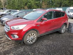 Ford Escape Vehiculos salvage en venta: 2017 Ford Escape Titanium