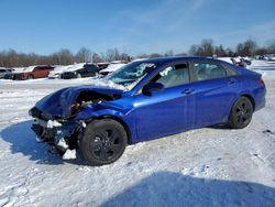 Salvage cars for sale from Copart Central Square, NY: 2023 Hyundai Elantra Blue