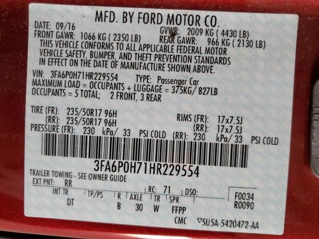 2017 Ford Fusion SE