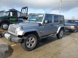 Salvage cars for sale at Pekin, IL auction: 2013 Jeep Wrangler Unlimited Sahara