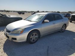 Salvage cars for sale from Copart San Antonio, TX: 2007 Honda Accord SE