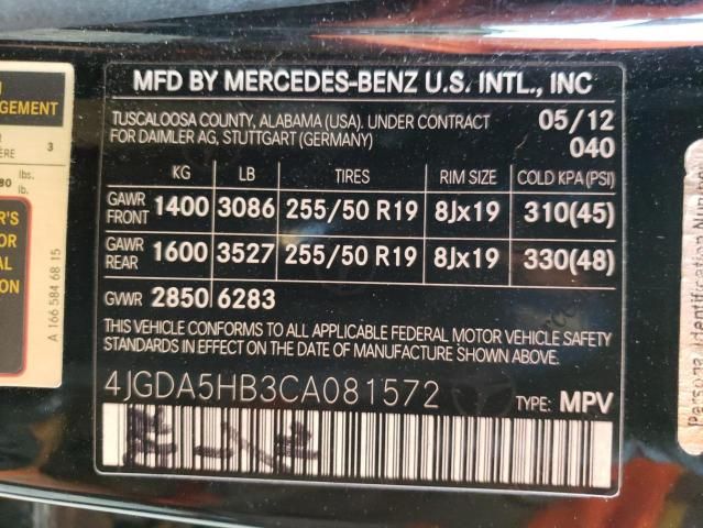 2012 Mercedes-Benz ML 350 4matic