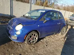 Salvage cars for sale at Chalfont, PA auction: 2012 Fiat 500 Sport