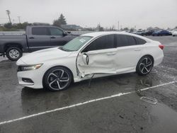 Salvage cars for sale at Vallejo, CA auction: 2019 Honda Accord Sport