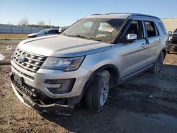 Salvage cars for sale at Houston, TX auction: 2017 Ford Explorer Limited