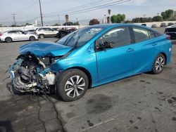 Salvage cars for sale at Colton, CA auction: 2018 Toyota Prius Prime