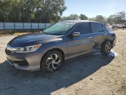 Salvage cars for sale at Ocala, FL auction: 2017 Honda Accord LX