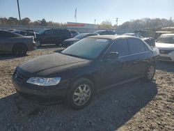 Salvage cars for sale at Montgomery, AL auction: 2002 Honda Accord SE