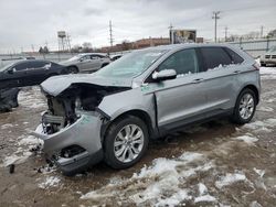 Salvage cars for sale at Chicago Heights, IL auction: 2022 Ford Edge Titanium