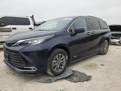 Toyota Sienna xle salvage cars for sale: 2021 Toyota Sienna XLE