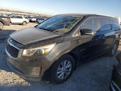 Salvage cars for sale at Earlington, KY auction: 2016 KIA Sedona LX