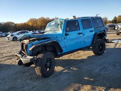 Jeep Wrangler Unlimited Sahara salvage cars for sale: 2017 Jeep Wrangler Unlimited Sahara