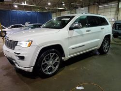 Salvage cars for sale at Woodhaven, MI auction: 2019 Jeep Grand Cherokee Overland