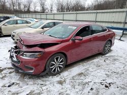 Salvage cars for sale at Ellwood City, PA auction: 2017 Chevrolet Malibu LT