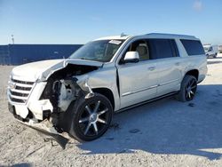 Salvage cars for sale at Arcadia, FL auction: 2015 Cadillac Escalade ESV Premium