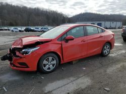 Salvage cars for sale at Ellwood City, PA auction: 2017 Chevrolet Cruze LS