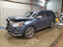 Salvage cars for sale at West Mifflin, PA auction: 2018 Ford Explorer Limited