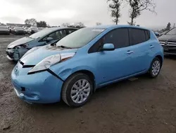 Salvage cars for sale at San Martin, CA auction: 2015 Nissan Leaf S