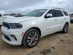 Salvage cars for sale at San Antonio, TX auction: 2021 Dodge Durango Citadel