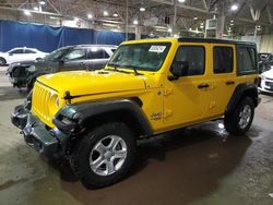 Salvage cars for sale at Woodhaven, MI auction: 2018 Jeep Wrangler Unlimited Sport