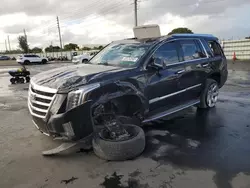 Salvage cars for sale from Copart Miami, FL: 2018 Cadillac Escalade Luxury