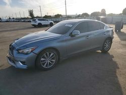 Salvage cars for sale at Miami, FL auction: 2015 Infiniti Q50 Base