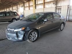 Honda salvage cars for sale: 2012 Honda Civic EX