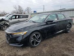 Vehiculos salvage en venta de Copart Chicago Heights, IL: 2022 Honda Accord Sport