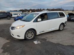 Salvage cars for sale at Pennsburg, PA auction: 2013 Toyota Sienna XLE