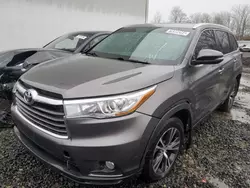 Salvage cars for sale at Portland, OR auction: 2016 Toyota Highlander XLE