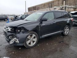 Salvage cars for sale at Fredericksburg, VA auction: 2012 Toyota Highlander Limited