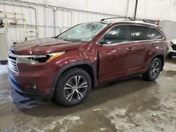 Toyota salvage cars for sale: 2016 Toyota Highlander XLE