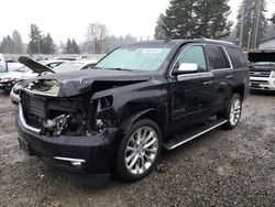 Vehiculos salvage en venta de Copart Graham, WA: 2019 Chevrolet Tahoe K1500 Premier