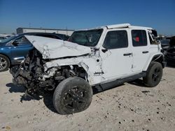 Salvage cars for sale at Haslet, TX auction: 2021 Jeep Wrangler Unlimited Sahara