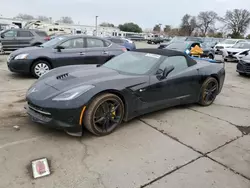 Salvage cars for sale at Sacramento, CA auction: 2019 Chevrolet Corvette Stingray 3LT