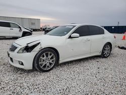 Salvage cars for sale at Taylor, TX auction: 2013 Infiniti G37 Base